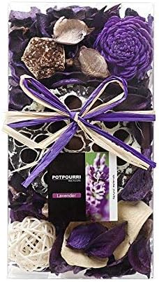 Qingbei Rina Lavender Scent Potpourri Box Perfume Sachet Fragrance Home Decoration Volume of 48oz (Purple)