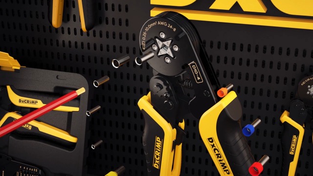 Pinza Crimpatrice Puntalini DxCRIMP - Kit Con 18 Tipi Di Connettori Per Cavi 0,25-10mm² - Foto 2
