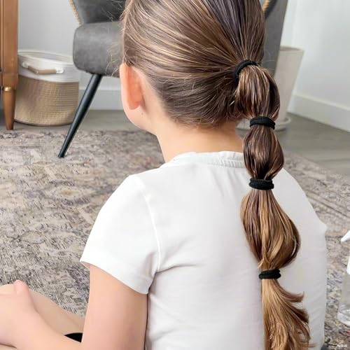 Image of Mini Rubber Bands for Hair Small Elastic Hair Ties for Girls Women Kids Hair Styling (Pack Of 25)