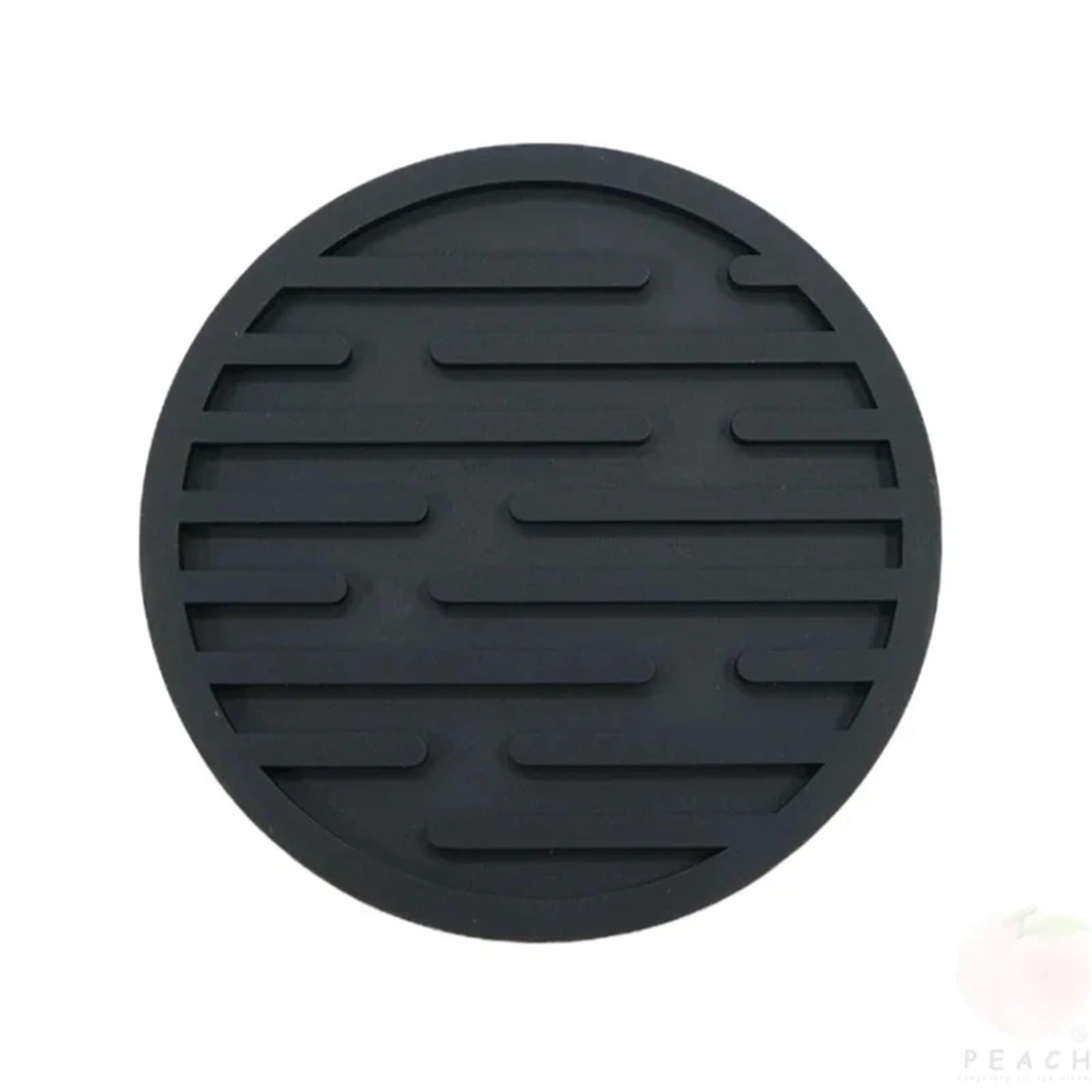 Insulated Coasters 8pcs 10cm Silicone Coaster Round Heat Resistant Rubber Drink Mat Coffee Tea Mug Glass Beverage Holder Pad Modern Table Decor for Drinks Coffee Pads Beer Home Office(Black)