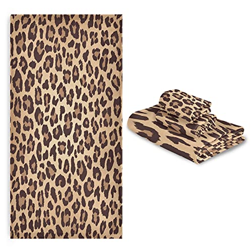 Staytop Towel Set Fashion Colorful Leopard Animal Print Bathroom Towels Ultra Soft Hand Towels Face Towel Washcloth For Gym Spa Cooking 3 Pcs #TOP6
