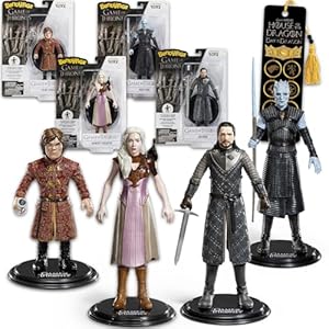 Game of Thrones Collectible Figures Set – Bundle of 4 GoT Figures: Daenerys, Jon Snow, Night King, Tyrion Plus More | 7″ Game of Thrones Toys