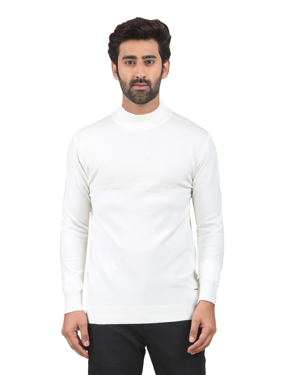 crimsoune club Men's Off White Jacquard Sweater-picture-29