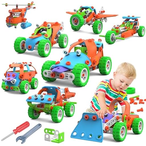 MOONTOY Juguetes Construcciones para Niños 4 A 8 Años, Kit De Construcción Creativa 10 En 1, Juego De Construcción De Ingeniería 185 Piezas para Niños,Educativos Regalo para Niños 4 5 6 7 8 9 Años | Ya disponible en tu tienda friki favorita! En mundofriki.es!