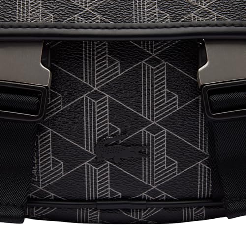 Lacoste Men's The Blend Clipped Monogram Messenger Bag4