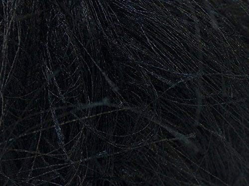 Black Extra Long Eyelash Yarn Ice Luxurious Fun Fur 50Gr 38Yds 7711 #TOP1