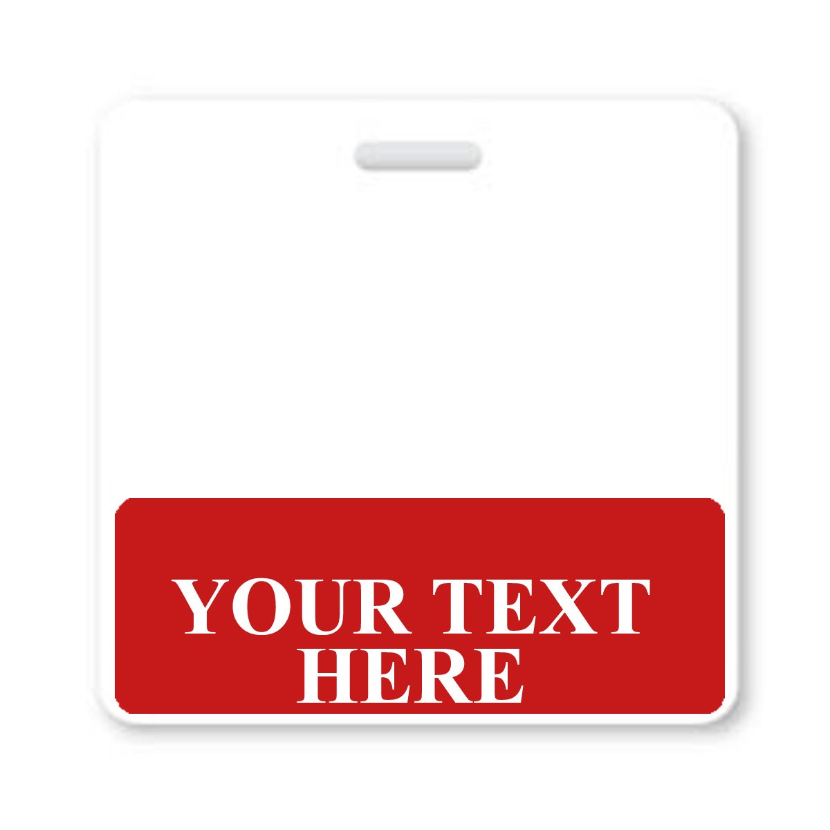 Bulk 6 Pack Custom Printed Horizontal ID Badge Buddies - Double Sided USA Printed Badge Buddy - Healthcare Name Tag Backer - Waterproof, Spill Proof &