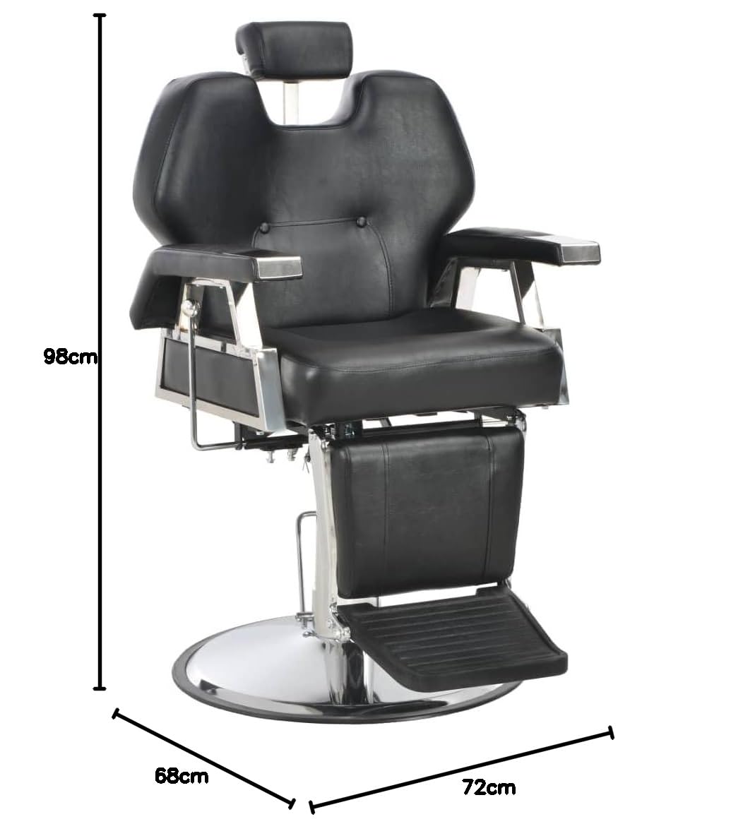 Willood Friseurstuhl Schwarz 72×68×98 cm Kunstleder