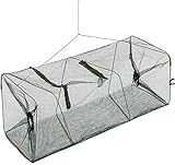 normani Köder Fisch Reuse Aalreuse mit Futterbeutel 55 cm bis 120 cm Fischfangnetz Krebsreuse Faltbare Angelnetzfalle Größe 55 cm