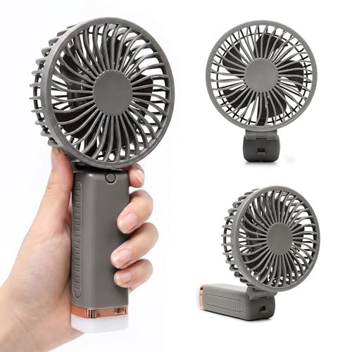 Image of Niwlix Portable Mini Hand Fan Rechargeable 3 Speed Modes, 1200 mAh Battery For Travel, Office & Makeup, Mini Fan, Hand Fan, Small Fan - Grey
