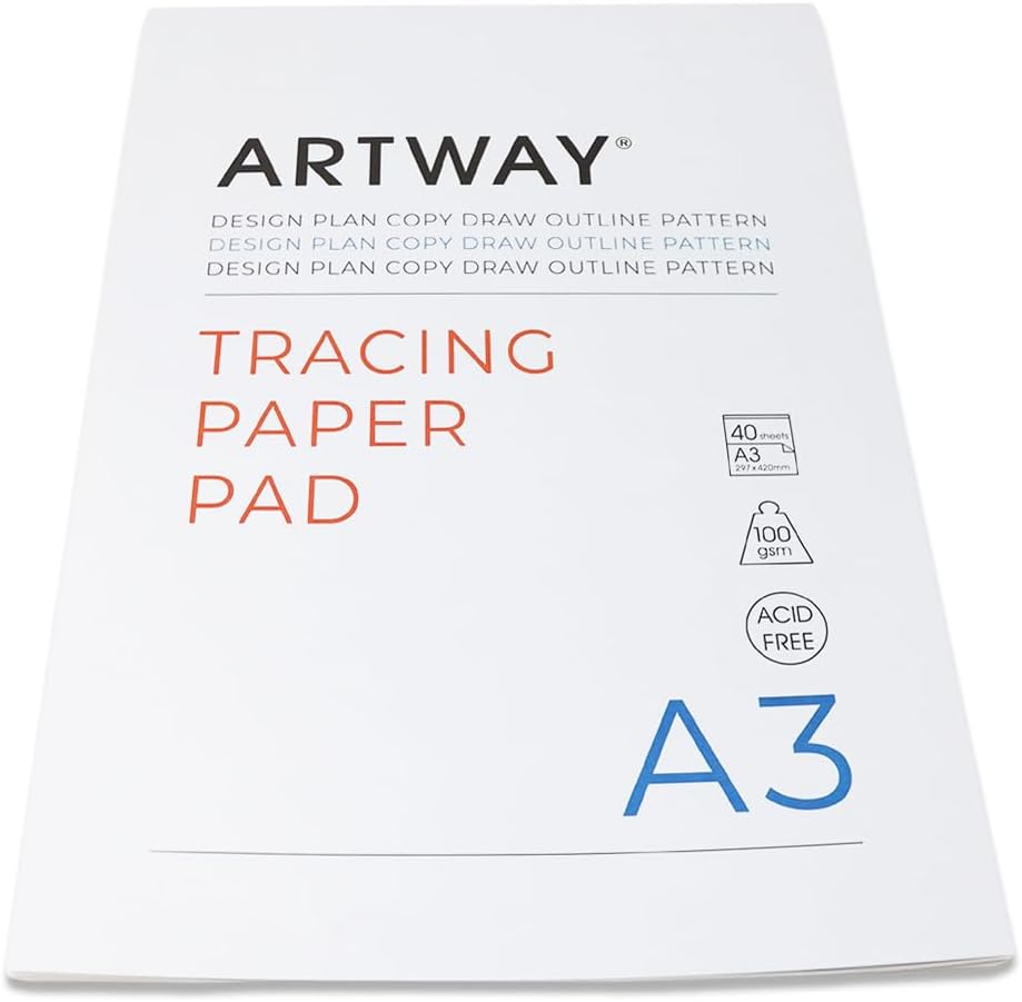 Artway Premium Tracing Pad - A3 - Heavyweight 100gsm - 40 Sheets