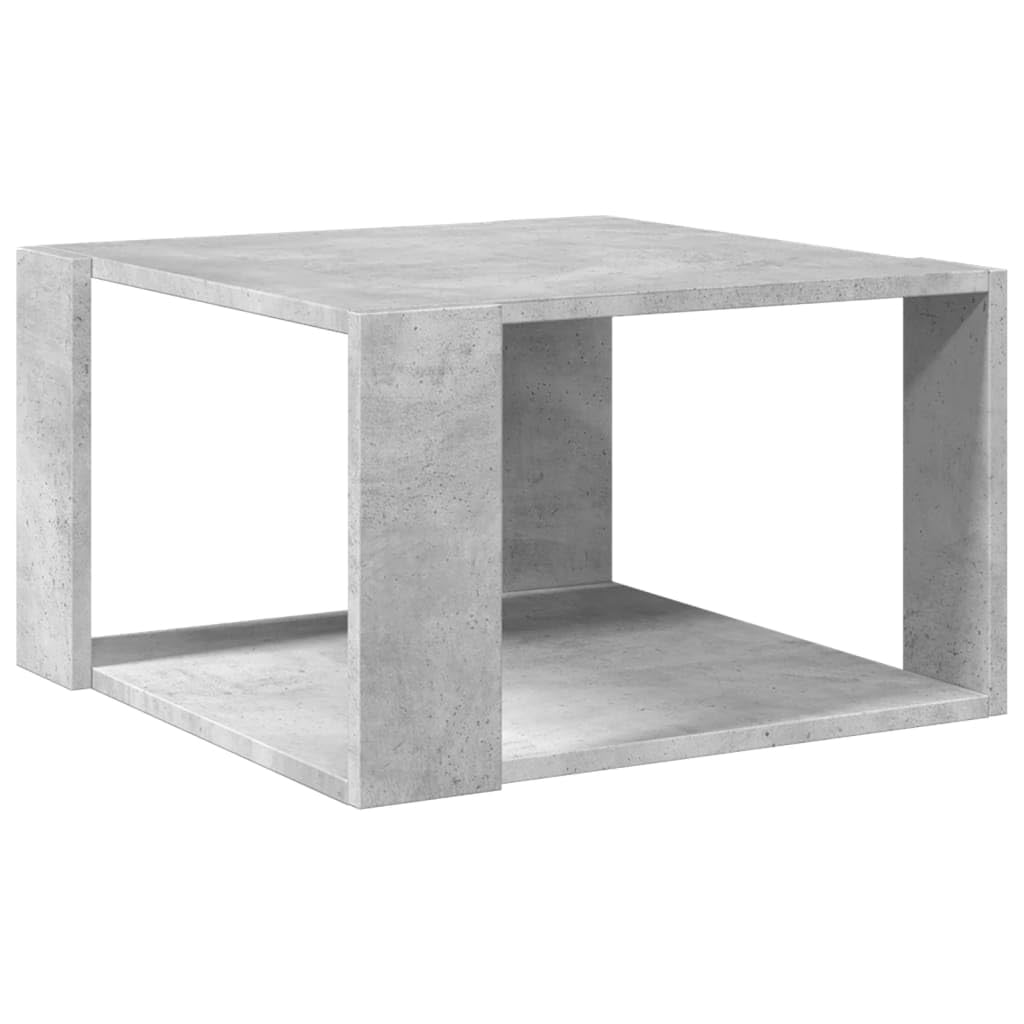 Hothingwell Couchtisch, Betongrau, 51,5 x 51,5 x 30 cm, Holz | Einzigartiges Design, praktischer Stauraum, robuste Oberseite, einfache Pflege mit feuchtem Tuch