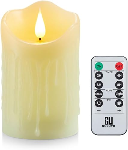 Velas sin llama, velas parpadeantes con control remoto y temporizador, velas de pilar de cera real, velas LED eléctricas para el hogar, boda, disponible en Yaxa Costa Rica