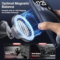 SYNCWIRE Handyhalterung Auto für MagSafe Autohalterung, Flexibler Drehbarer Magnetischer Handyhalter für Armaturenbrett, Starke Magneten Auto Handyhalterung Kompatibel mit iPhone, Samsung, Pixel – Ansicht 6
