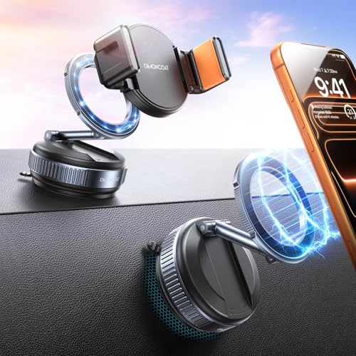 Image of DIMONCOAT 2026 Upgraded Vacuum for Magsafe Car Mount【119+LBS Strongest Suction & Dual-Form Design】 Magnetic Phone Holders for Your Car, 360 Adjustable Car Phone Holder Mount for iPhone 17 Pro S26