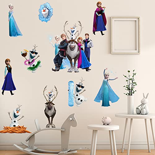 Large Frozen Wall Decals, Beautiful Princess Wall Stickers Removable Wall Sticker Self-Adhesive Vinyl Wall For Girls Bedroom Living Room Decoration Gift Supplies (15.7 X31.4 In) #TOP2