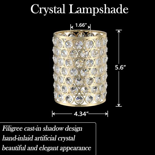 Image of 3 Pack Crystal Replacement Covers Metal Shade Pendant Ceiling Chandelier Wall Sconce Lamp Champagne Fixture