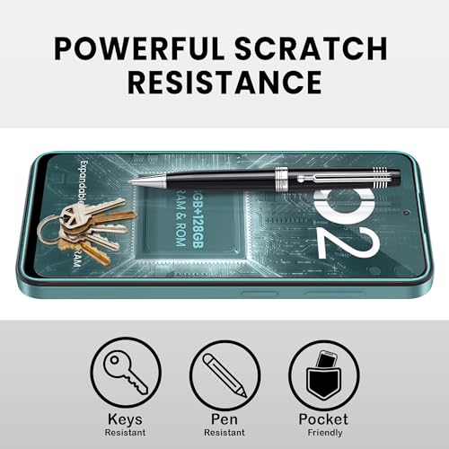 Image of ArmourPro Military Grade Gorilla Tempered Glass Screen Protector Compatible For Lava O2 (6.5 Inch) With Easy Installation Kit| Edge To Edge Coverage |Black