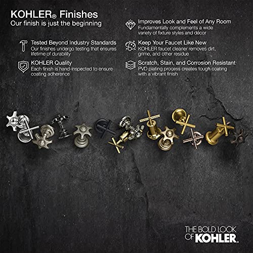 Juego de grifería para ducha Kohler TS74042-4-2MB Pitch Rite-Temp, acabado en latón cepillado vibrante moderne, solo trim, requiere válvula miniatura 3