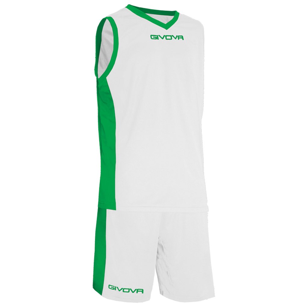 givova Power Kit Basketball, Men's, Power, Multicolore (Bianco/Verde), L