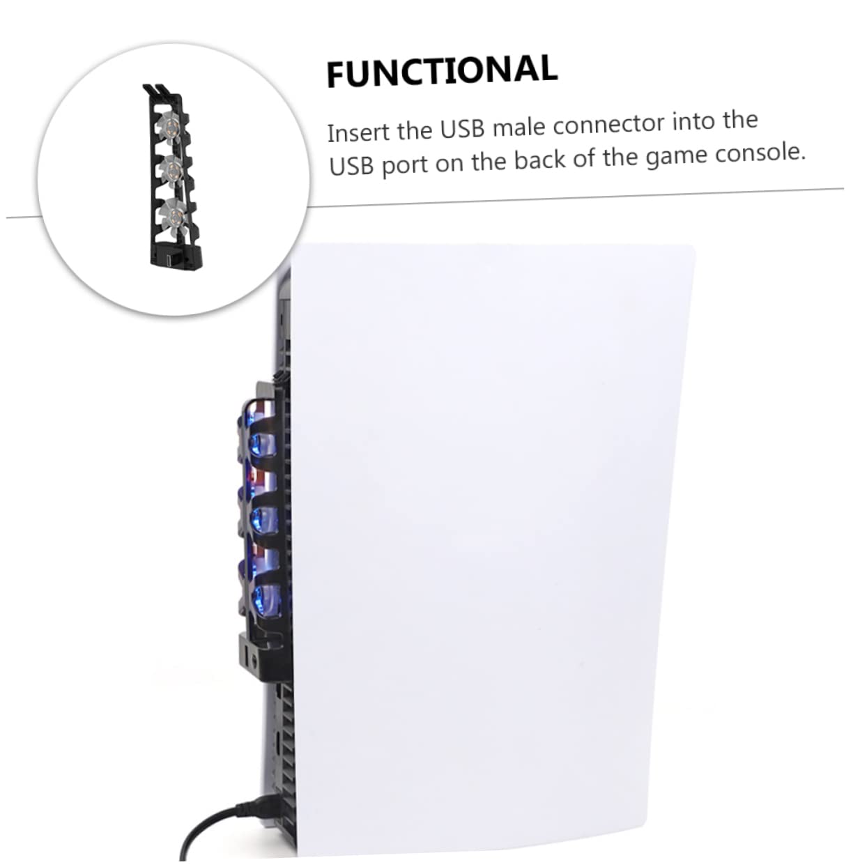 jojofuny 2 Piezas Consola Ventilador para Consola de Juegos Ventilador de refrigeración para Host admirador Control de Temperatura para Consola de Juegos Ventilador del radiador Trasero