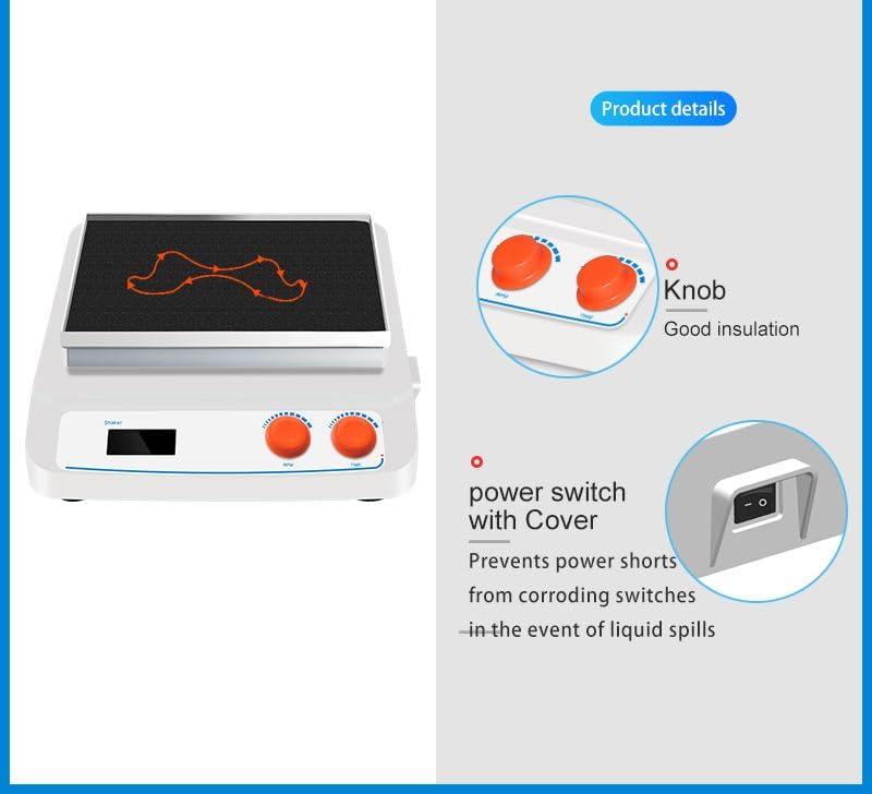Shaking Table 3D Shaker Rocker Three-Dimensional Rolling Device Shaking Equipment with Universal Tray Speed Range 10 to 80rpm Tilt Angle 10°Frequency 50/60Hz