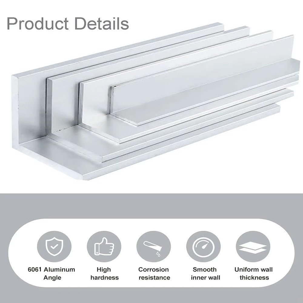 6061 Right Angle Aluminum L-Shaped 1/2pcs