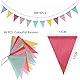 Leeyunbee 4 Stück Wimpelkette Outdoor, 16M 48 Flaggen Wimpelkette Wetterfest, Wimpel Girlande, Regenbogen Girlande Deko für Hochzeit Geburtstag Kinderzimmer Party Garden Dekoration