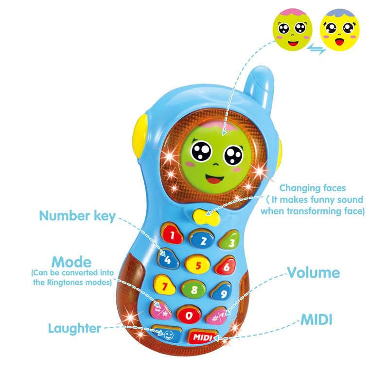 Image of Goyal's 2 in 1 Face Changing Phone Toy, Sound Making Toys Expression Mobile Phone with Lights and Music for Kids with Volume Control (Multicolor).