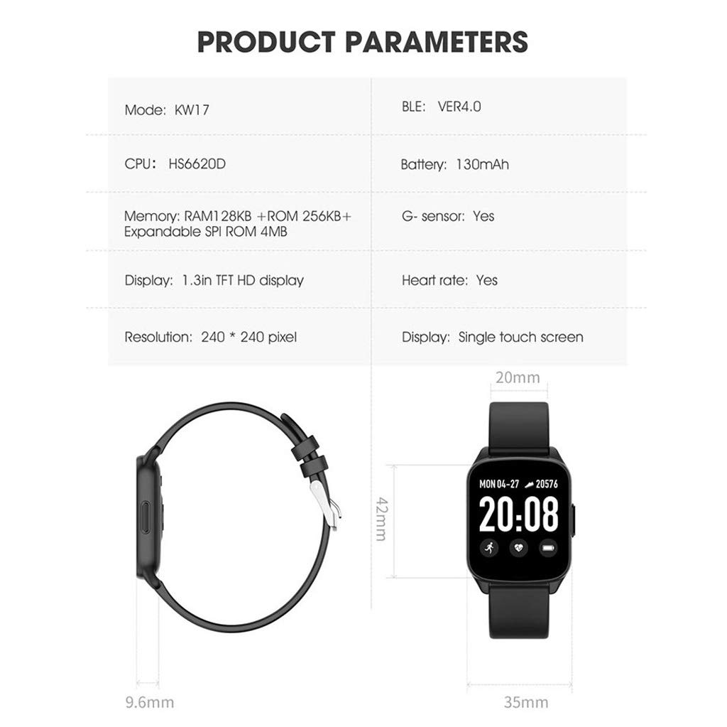 Monitor De Actividad Smart Fitness Monitor De Ritmo Cardíaco, Pulsera Deportiva Impermeable Podómetro De Calorías Rastreador De Sueño, para Hombres Mujeres Niños Android iOS