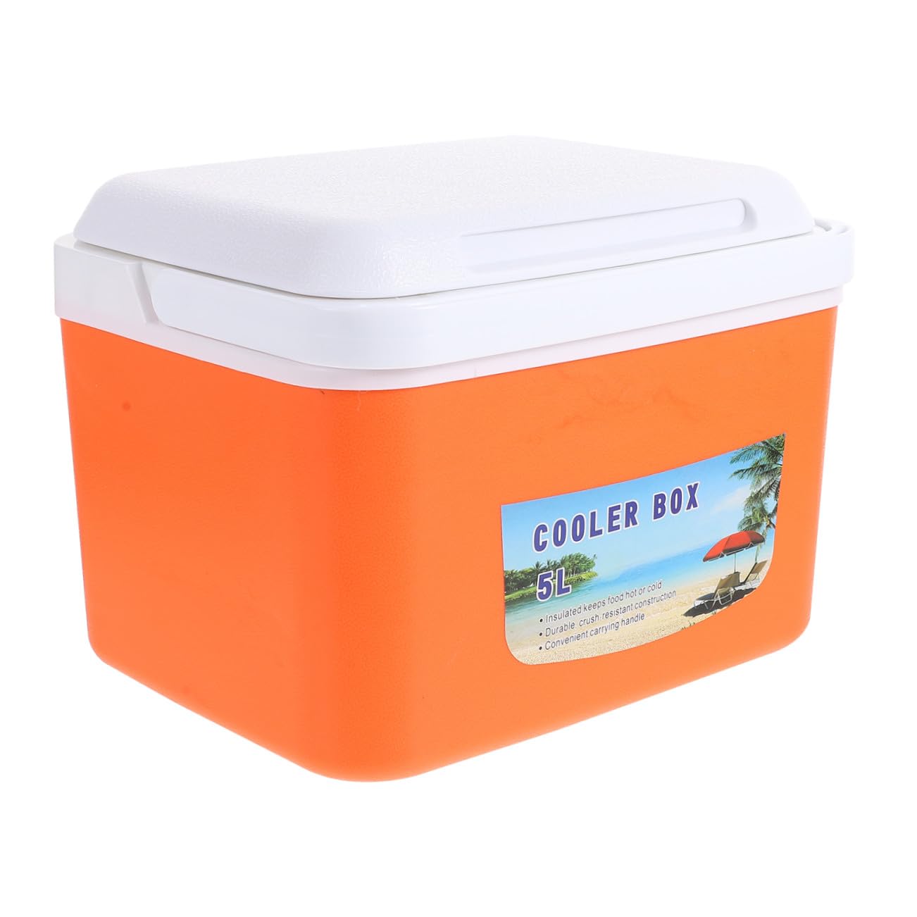 PRETYZOOM Nevera Portátil para Picnic 5l Naranja, Contenedor de Aislamiento
