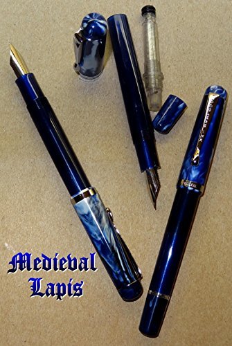 Konrad Flex Nib Piston Fill Medieval Lapis Fountain Pen by Noodler's Ink