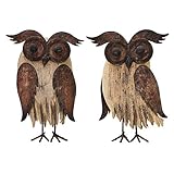 Rustic Owl Figurines Decor Animal Statue for Home - Wooden Stand Owl Sculptures Decorations for Living Room Bedroom - Shelf Decoration Decorative Tabletop Collection (Owl Family)