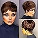 Short Pixie Cut Wigs Human Hair Short Pixie Wigs For Black Women Glueless Wigs For Black Women Straight Human Hair Wigs Daily Use(4#)
