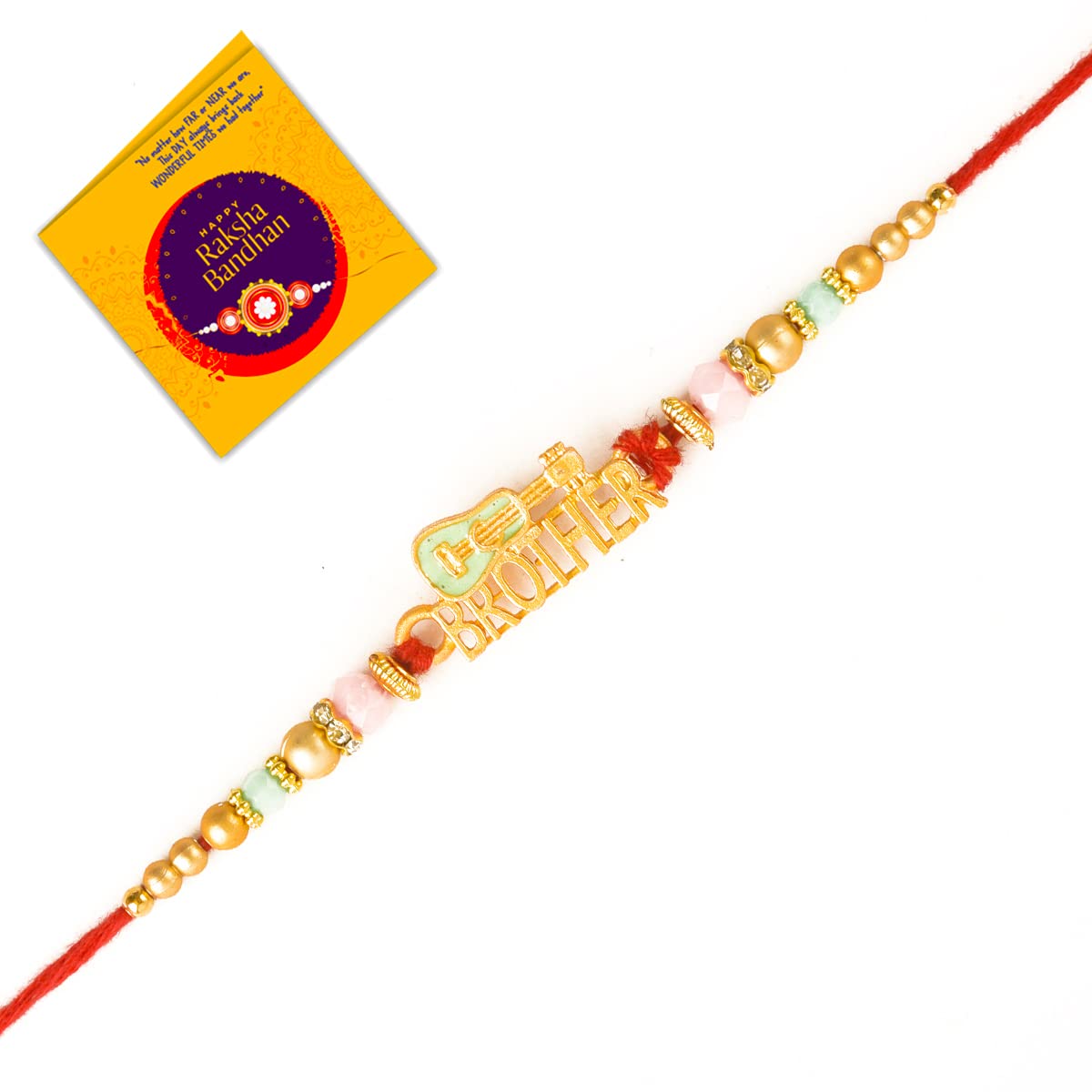 beingelegant _ Kid Brother Guitar Lover Brother Music Lover BRO Rakhi for Teenage Brother with Roli Chawal and Printed Rakhi Wish Card (B0CC9KJMX3) Amazon Price History, Amazon Price Tracker