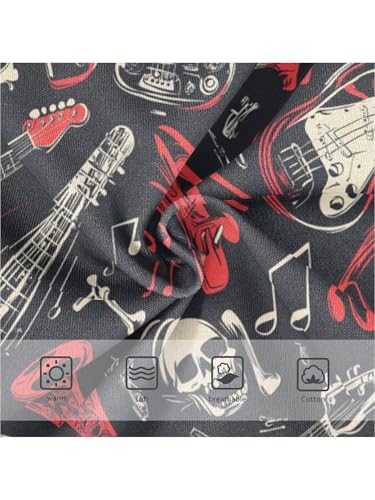 ZZKKO Red Rock Guitar Skull Art Girls Underwear Toddler Panties for Girls Comfort Brief Size 2-8T3