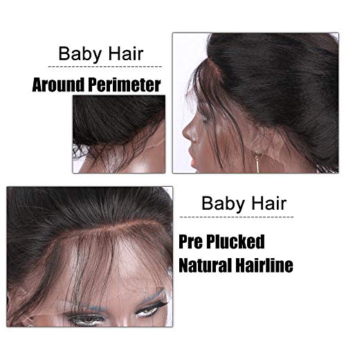 Loose Wave Brown Ombre Human Hair Lace Wigs Indian Remy Human Hair Wig Two Tone #1B/#4 (24inch, Full Lace Wig)