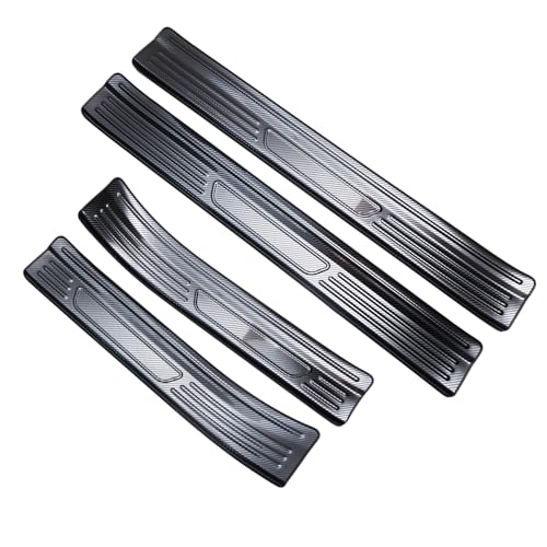 for Honda CRV CR-V Accessories Accessory, for Honda CRV CR-V Accessories 2026 2025 2024 2023, Door Sill Protector Protectors Trim, Door Entry Guard, Stainless Steel, Carbon Fiber, 4Pcs