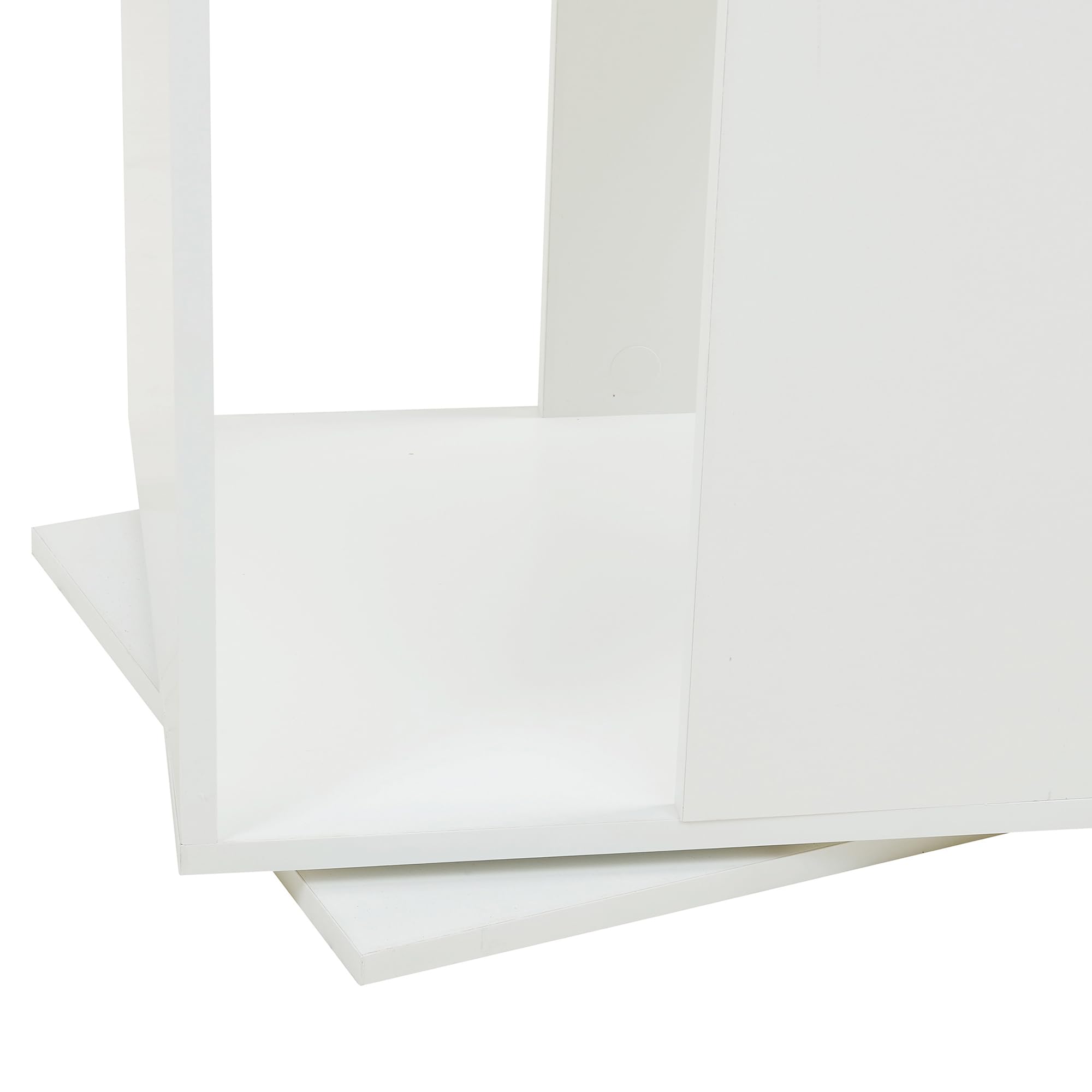 [en.casa] Libreria Girevole per Cameretta Scaffale Rotante per Bambini a 3 Livelli Mobile Espositore Porta Libri con Scomparti 109 x 34 x 34 cm - Bianco