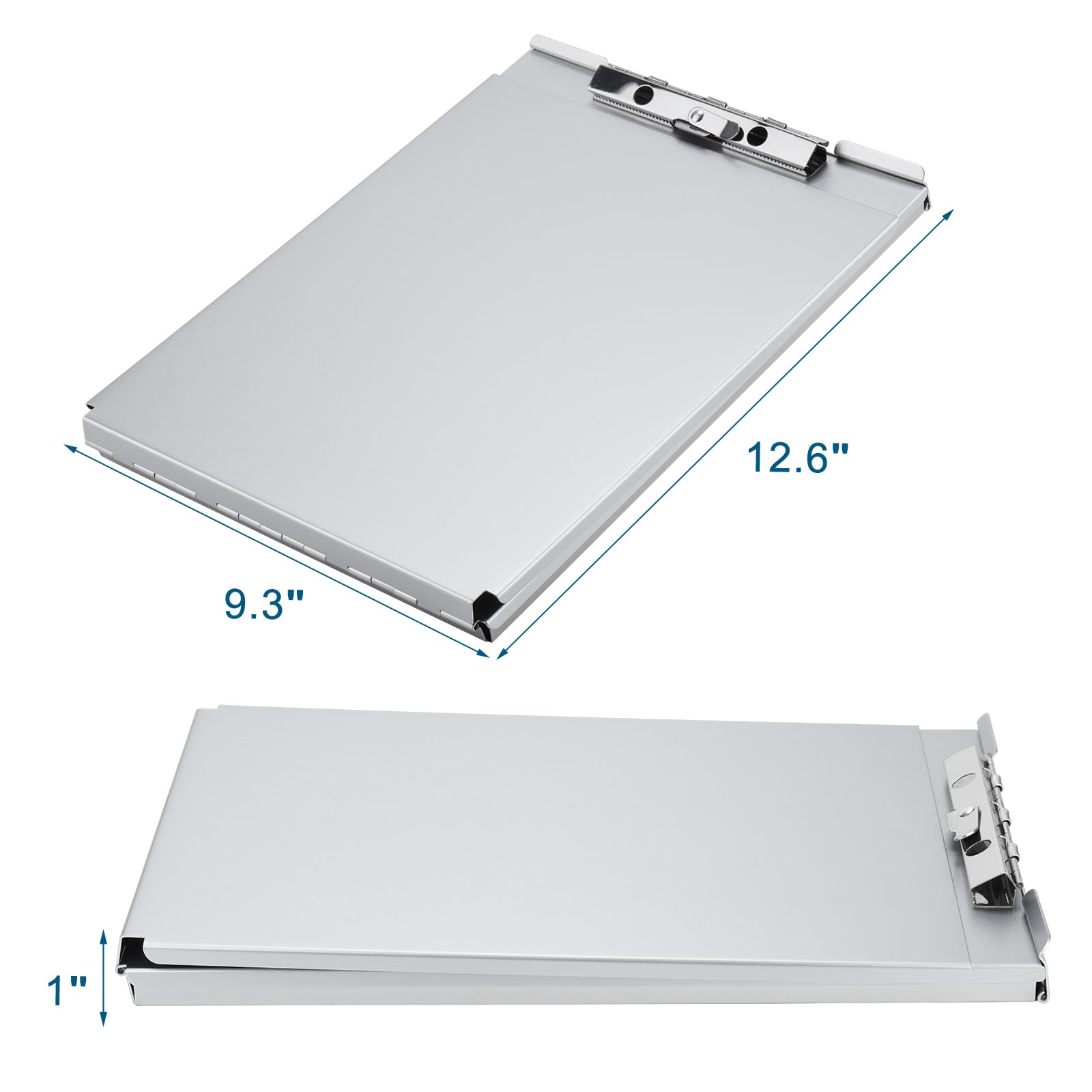 ZCZN Recycled Aluminum Storage Clipboard Set Of 2 - 3-Tier Organizer For Office, School & Medical Use
