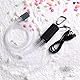 Luftpumpe Aquarium USB Mini Sauerstoffpumpe Leise Oxygen Pump Energie Sparen Sauerstoff Bubbler mit Luftstein und Single Outlet Silikonschlauch 1W (Schwarz)
