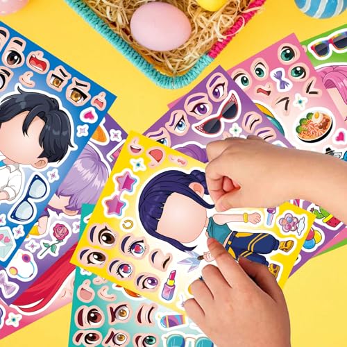 Image of 32 Sheet Demon Stickers for Kids Teens, Mixed & Matched with 8 Designed Characters Stickers for Party Decoration, Reward, Decor, Gift Idea
