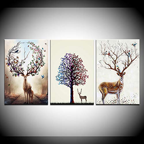 Tableau triptyque forêt de rêve grand format pour votre salon