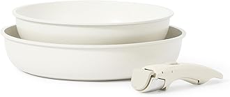 CAROTE 3pcs Pots and Pans Set, Nonstick Cookware Set Detachable Handle, Induction Kitchen Cookware Sets Non Stick with Removable Handle, RV Cookware Set, Dishwasher/Oven Safe