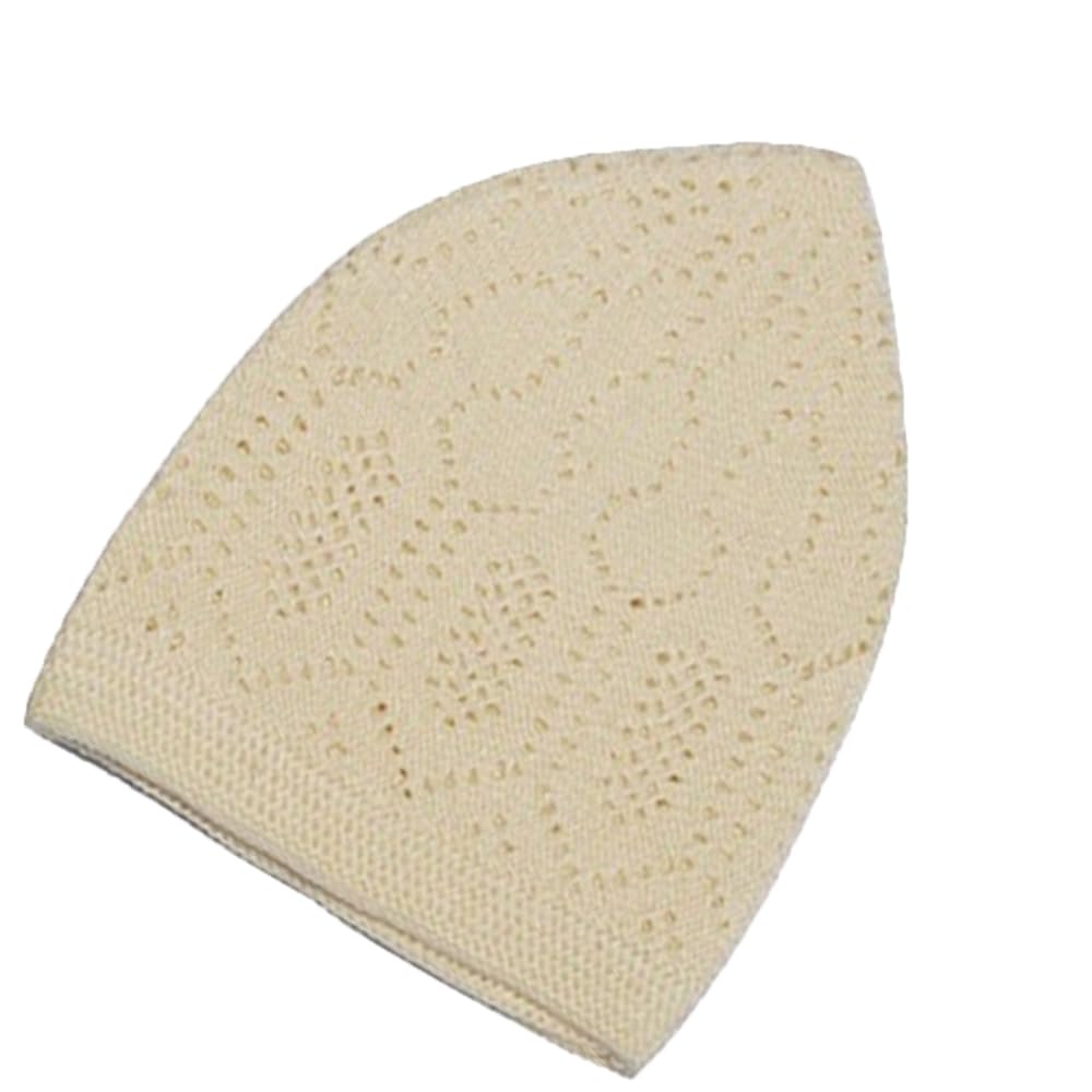 BML 3 x Men's Kufi Topi Skull Cap Muslim Islamic Prayer Cap Light Weight Breathable Head Wear Ideal Mosque Hat for Eid Ramadan Gift (Cotton, White)