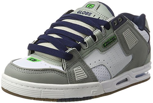 Image of Globe Men's Sabre Skate Shoe, Grey Grey Blue Green, 14 US