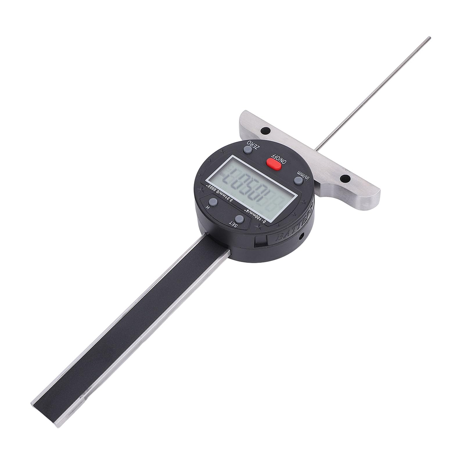 Headerbs Medidor de Profundidad Digital, Medidor de Profundidad Electrónico de Acero Inoxidable, Rango de 0-100 Mm, Pantalla LCD de 0,01 Mm con Transferencia de Datos USB para Carpintería,