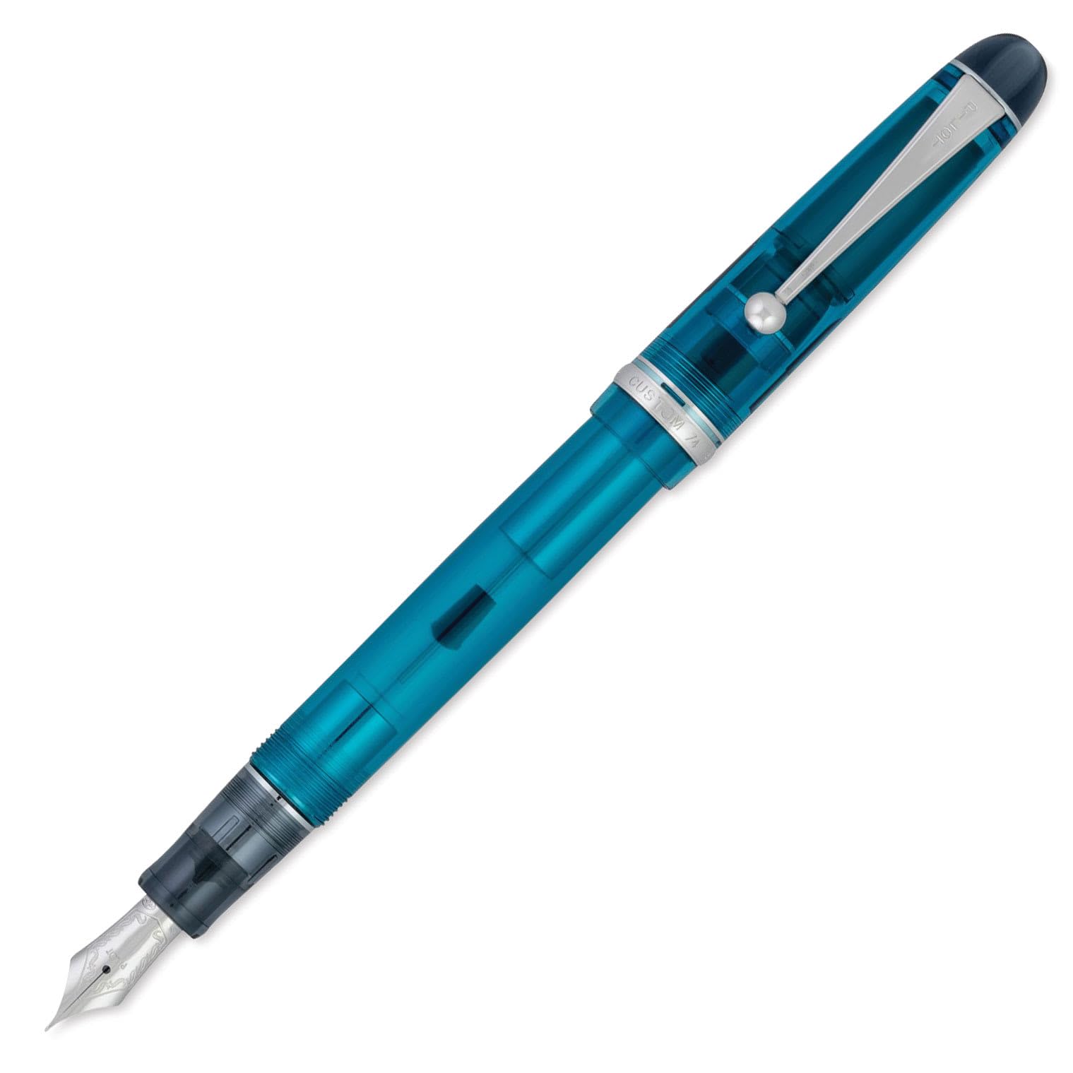 Pilot Custom 74 Fountain Pen, Medium Nib, Teal Barrel (13354)