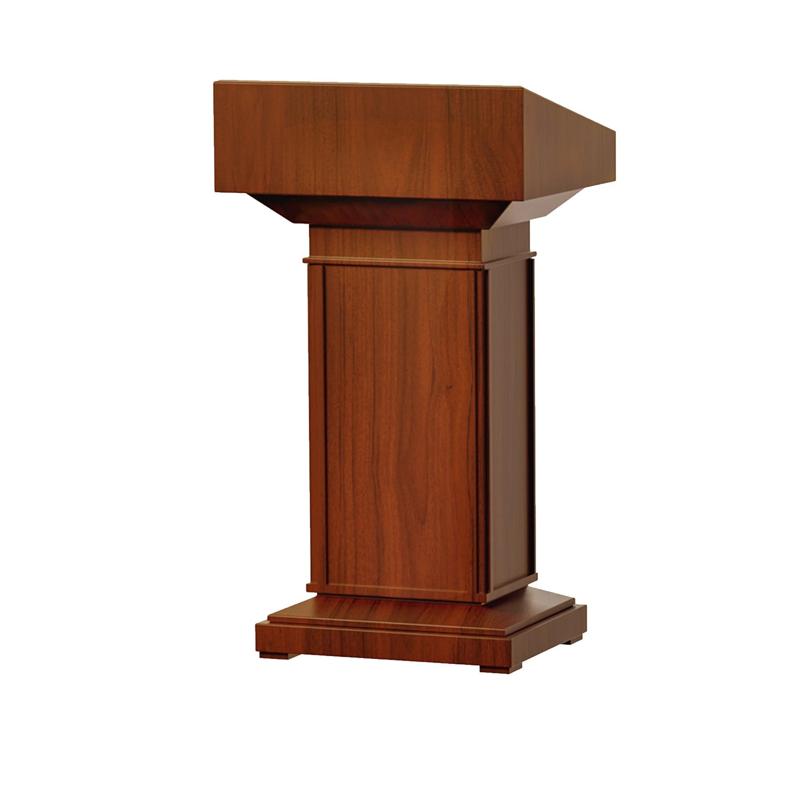 WooDeY Lectern Podium Stand,Podium Stand Wood, Floor Standing Podium, Speaking Lectern Reception Desk,Church Pulpit W/Storage Shelf and Drawer, Ideal for Speakers Conference Auditorium Church