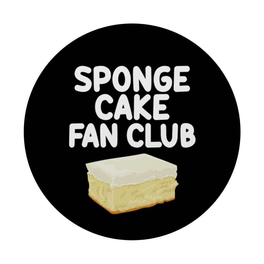 Sponge Cake Fan Club Classic Layer Desserts Tiramisu PopSockets Swappable PopGrip, Black - Image 3